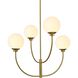 Nyomi 4 Light 30 inch Satin Gold Chandelier Ceiling Light