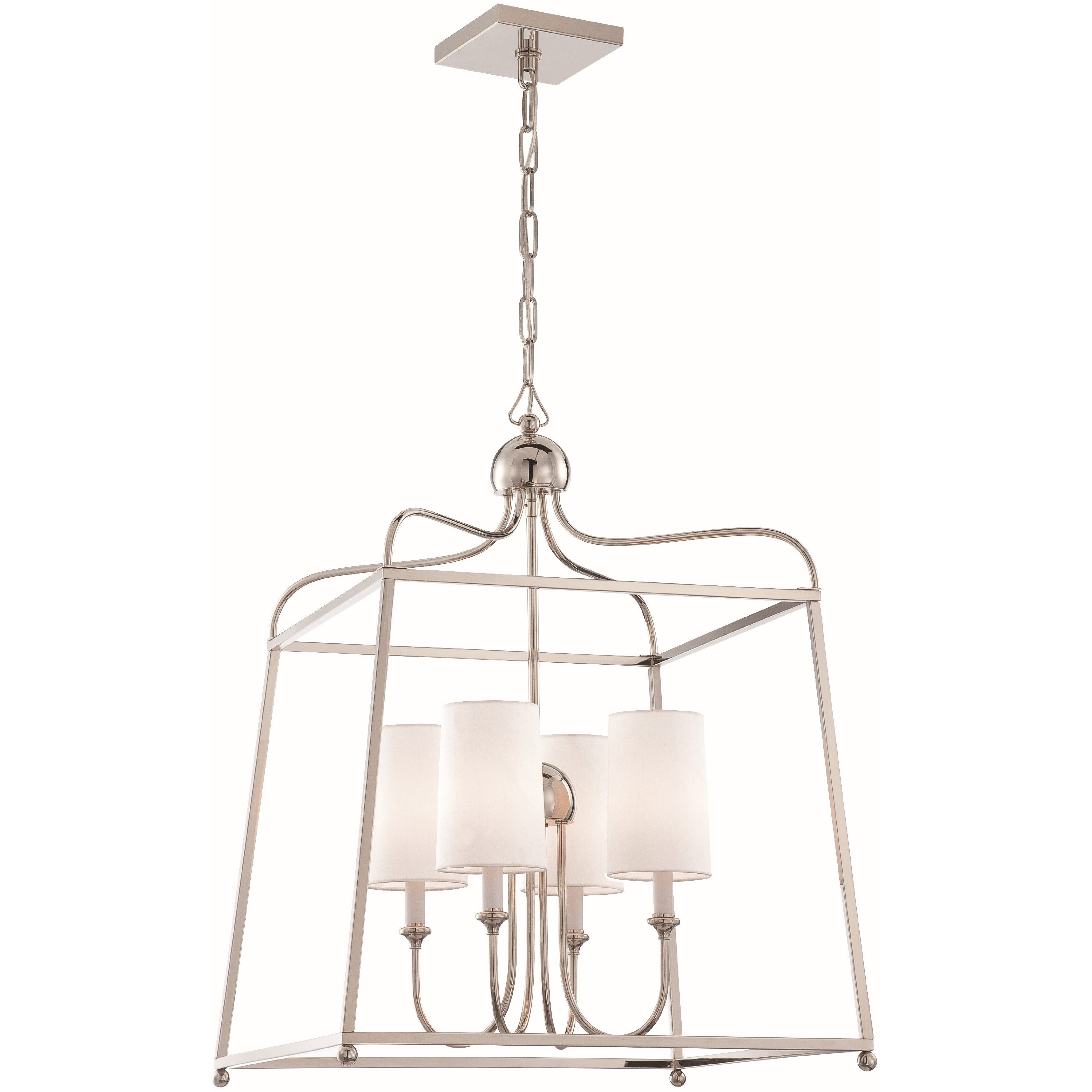 Sylvan 4 Light 21.5 inch Polished Nickel Lantern Chandelier Ceiling Light