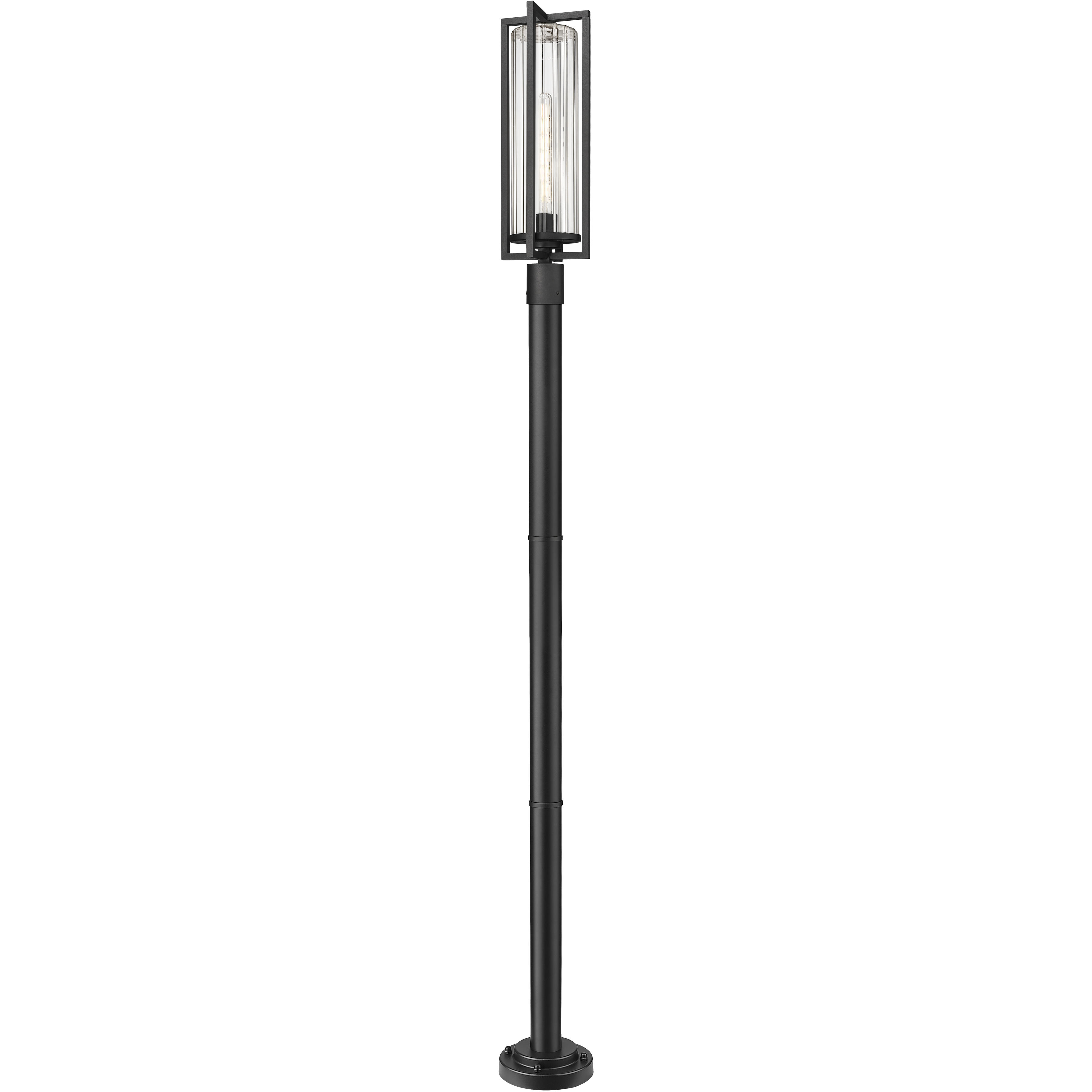 Aura 1 Light 99.5 inch Black Outdoor Post Mounted Fixture in G9