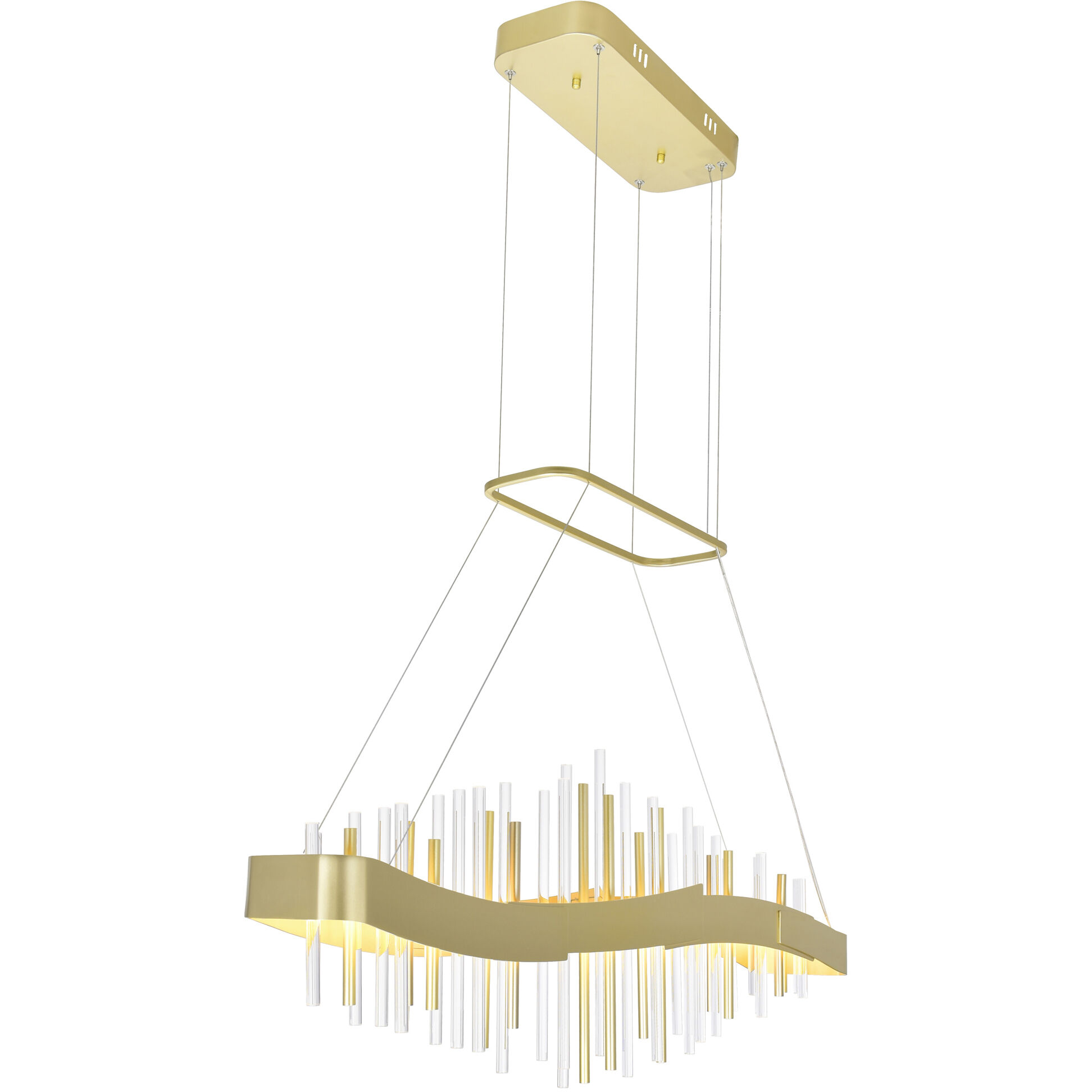 Millipede LED 40 inch Satin Gold Island/Pool Table Light Ceiling Light