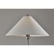 Esme 60 inch 60 watt Brushed Steel Floor Lamp Portable Light
