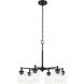 Winslow 6 Light Black Chandelier Ceiling Light, Large