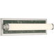 Yep Stratum 1 Light 17.5 inch Brushed Nickel with Persian Green Marble Vanity Light Wall Light