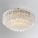 Addis 16 Light 32 inch Aged Brass Flush Ceiling Light in Tronchi Glass Clear
