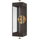 Garvey LED 34.25 inch Textured Bronze and Patina Brass Outdoor Wall Sconce