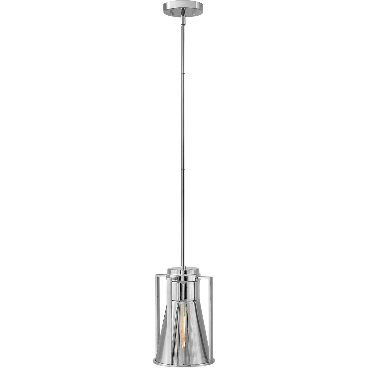 Refinery 1 Light 7.75 inch Chrome Pendant Ceiling Light