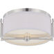 Gemini 2 Light 15 inch Brushed Nickel Flush Mount Ceiling Light