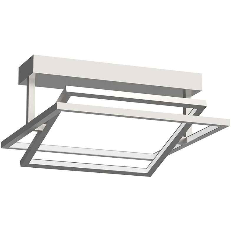 Mondrian LED 15.75 inch Brushed Nickel Semi-Flush Mount Ceiling Light