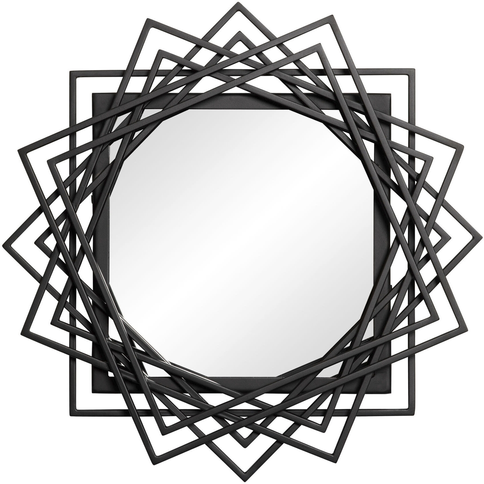 Lexicon 16 X 16 inch Matte Black Wall Mirror