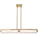 Mingle 2 Light 42 inch Satin Brass Linear Pendant Ceiling Light