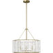 Thom Filicia Winslow 3 Light 23.75 inch Powder-Coated Brass Chandelier Ceiling Light