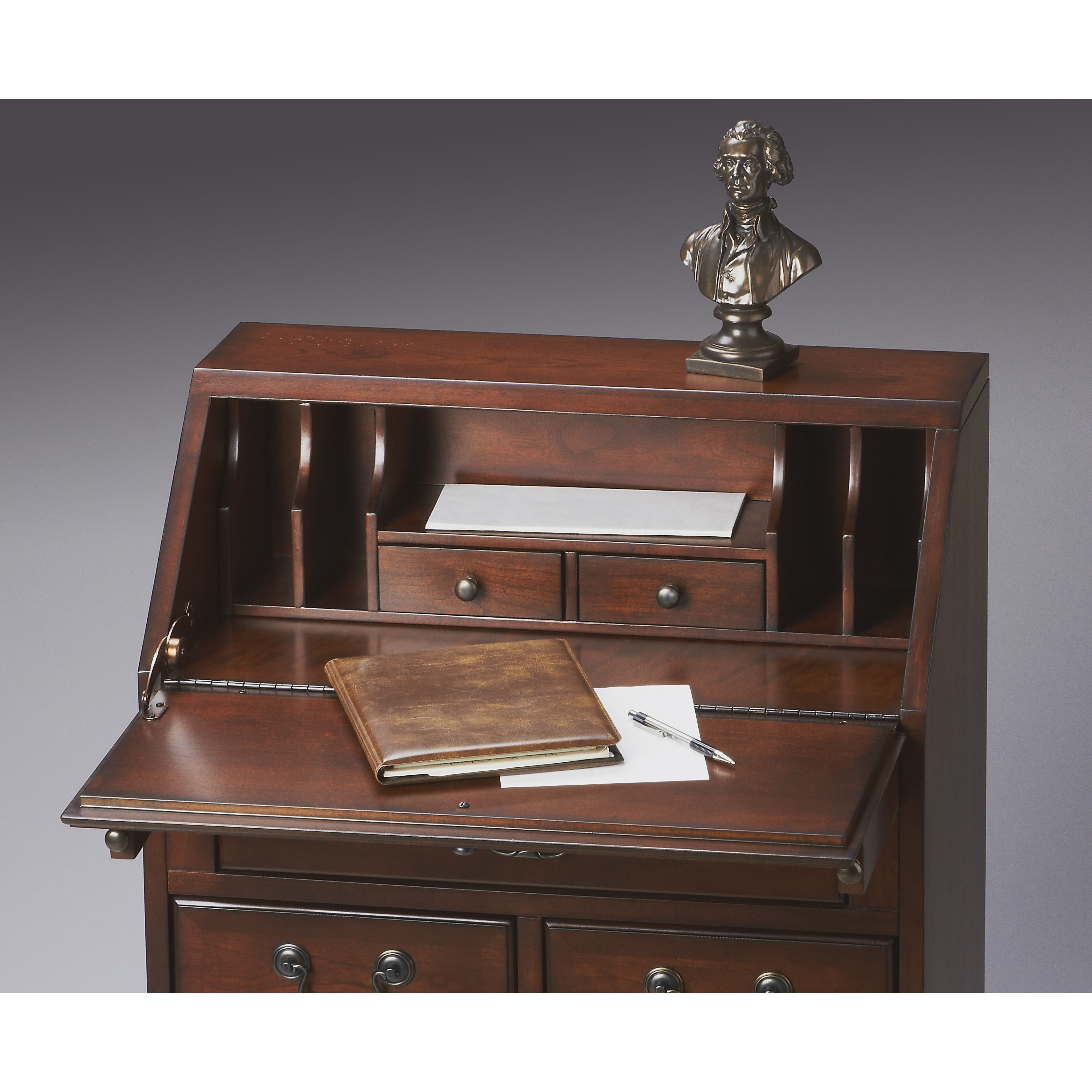 Danforth  24 X 14 inch Plantation Cherry Desk & Secretary