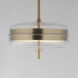 Voto LED 12 inch Natural Aged Brass Single Pendant Ceiling Light in Clear