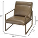 Hemingway Truffle Leather Accent Chair, Inline