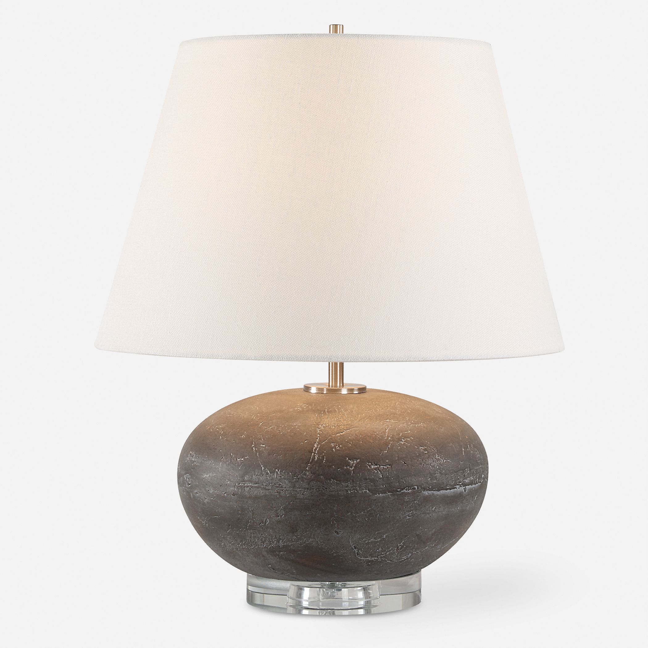 Beckley 18.75 inch 150.00 watt Distressed Charcoal Glaze with Crystal and Plated Nickel Table Lamp Portable Light