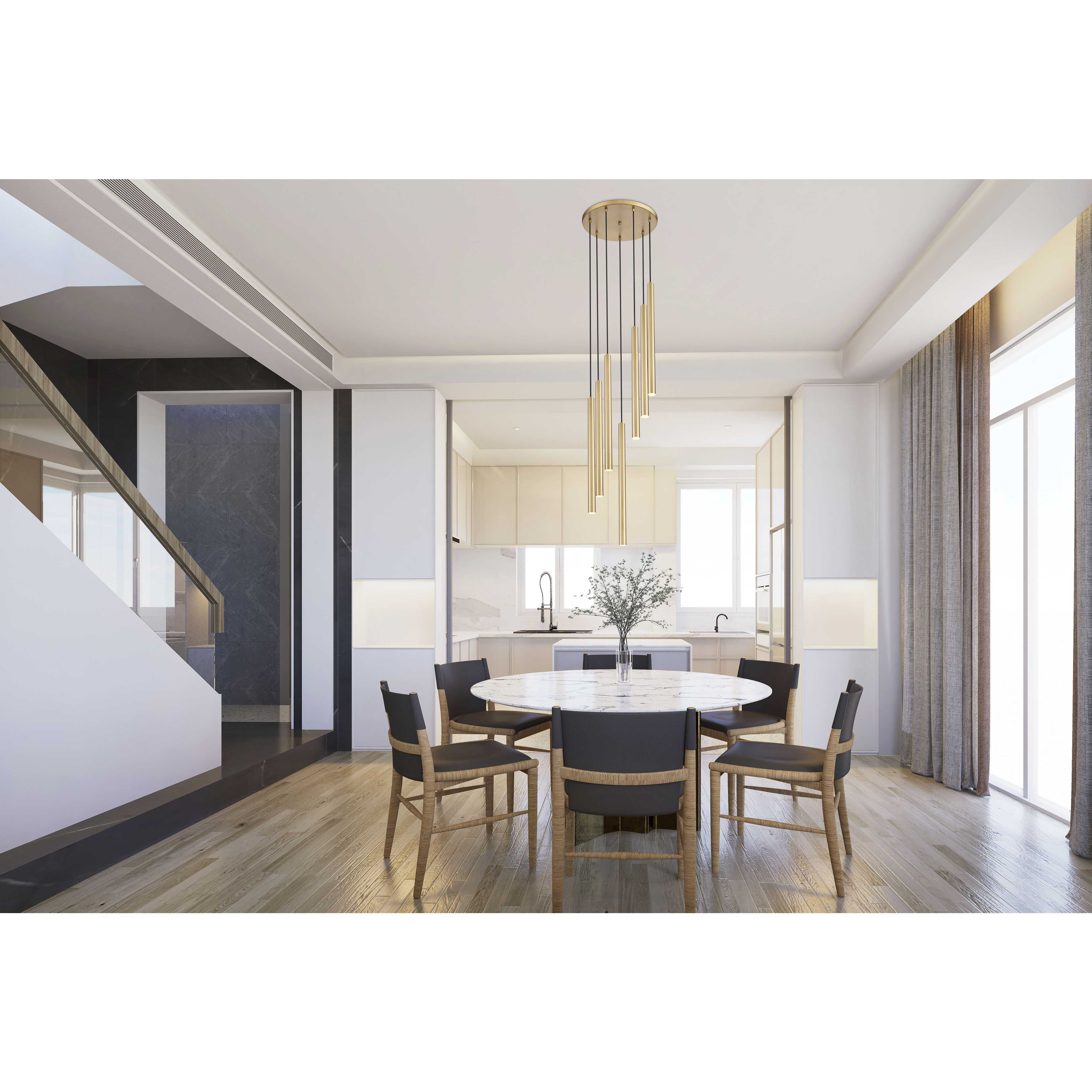 Forest LED 18 inch Modern Gold Chandelier Ceiling Light