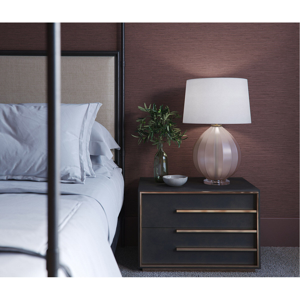 Maria 27 inch 150.00 watt Pink Table Lamp Portable Light