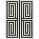 Optika 36 X 24 inch Black/White Rug in 2 x 3