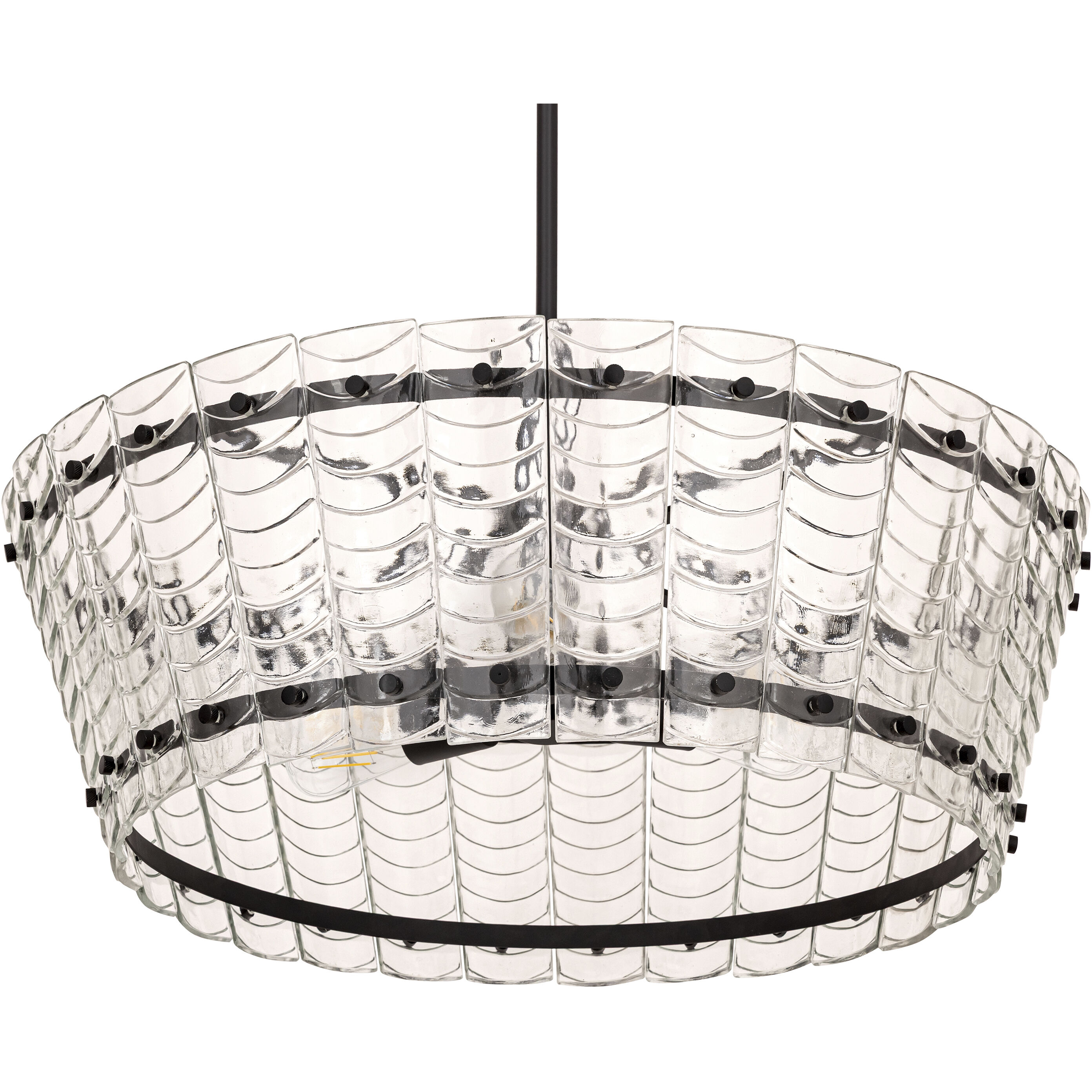 Ruche 4 Light 29.75 inch Bronze Chandelier Ceiling Light in Clear