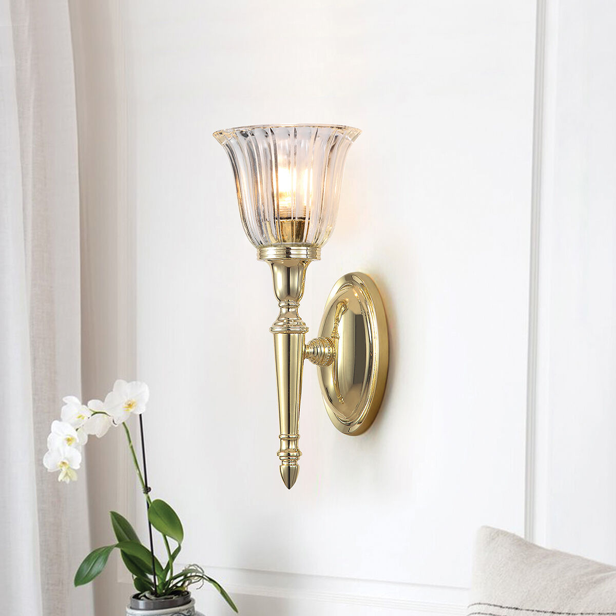 Dryden LED 5.5 inch Polished Brass Bath Light Wall Light