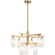 Kristof LED 26.75 inch Aged Gold Brass Chandelier Ceiling Light