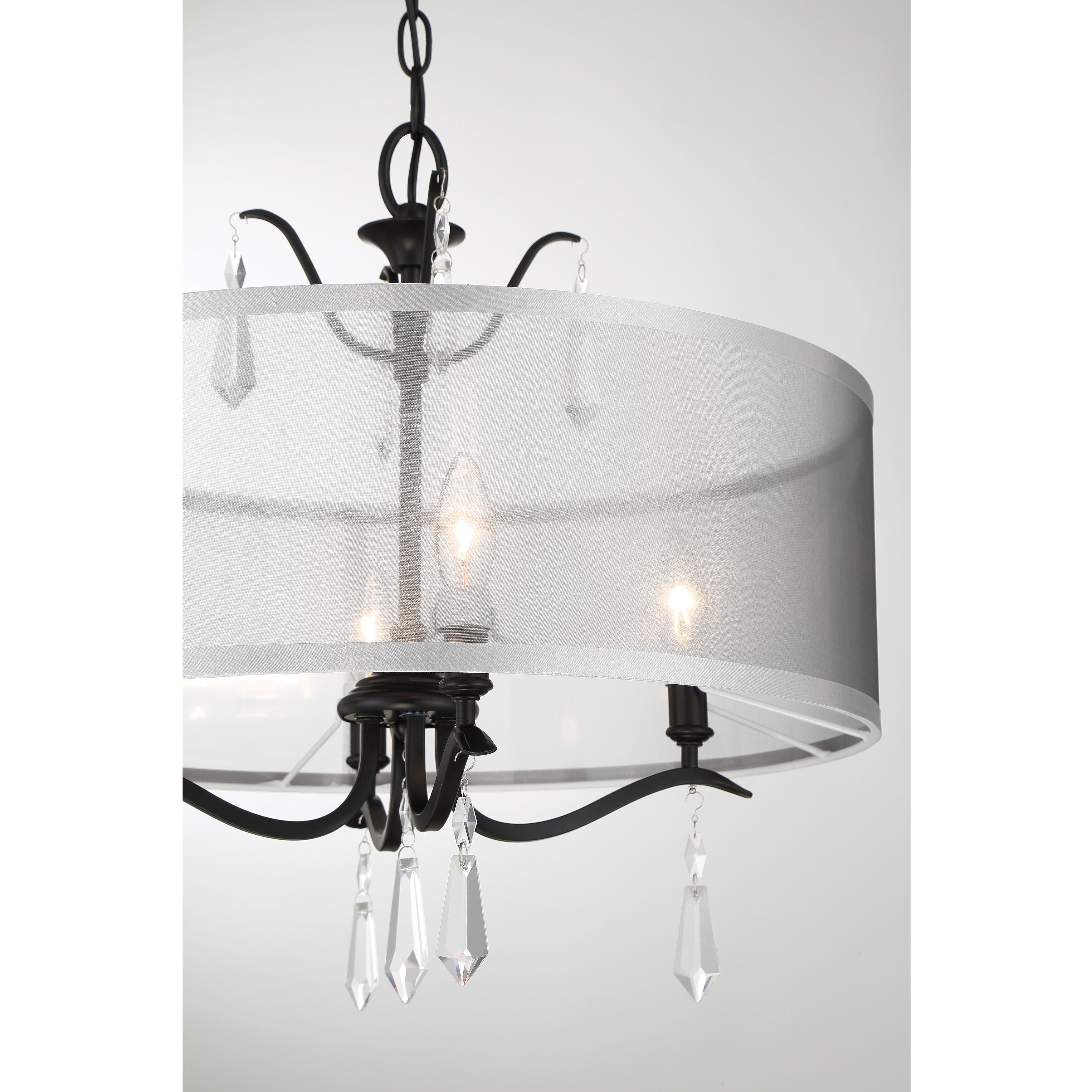 Laurel Estate 4 Light 20 inch Coal Semi Flush Ceiling Light