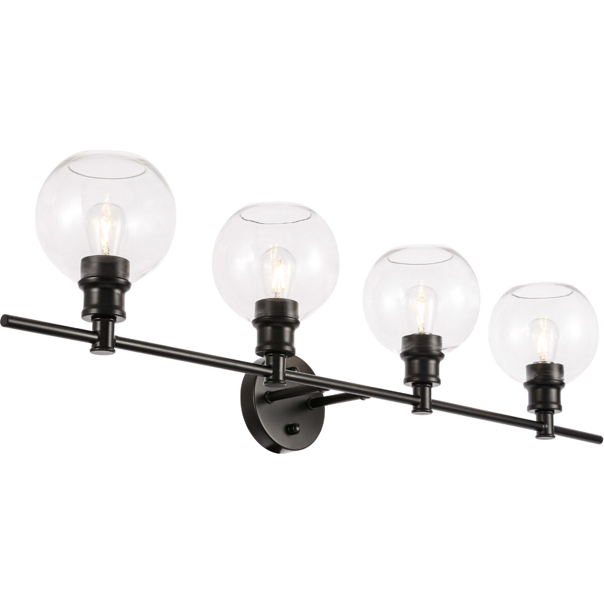 Syracuse 4 Light 38 inch Black Wall sconce Wall Light