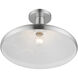 Geneva 1 Light 15 inch Brushed Aluminum Semi-Flush Mount Ceiling Light