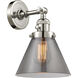 Franklin Restoration Large Cone LED 8 inch Polished Nickel Sconce Wall Light, Franklin Restoration