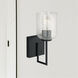 Carter 1 Light 5 inch Matte Black Sconce Wall Light