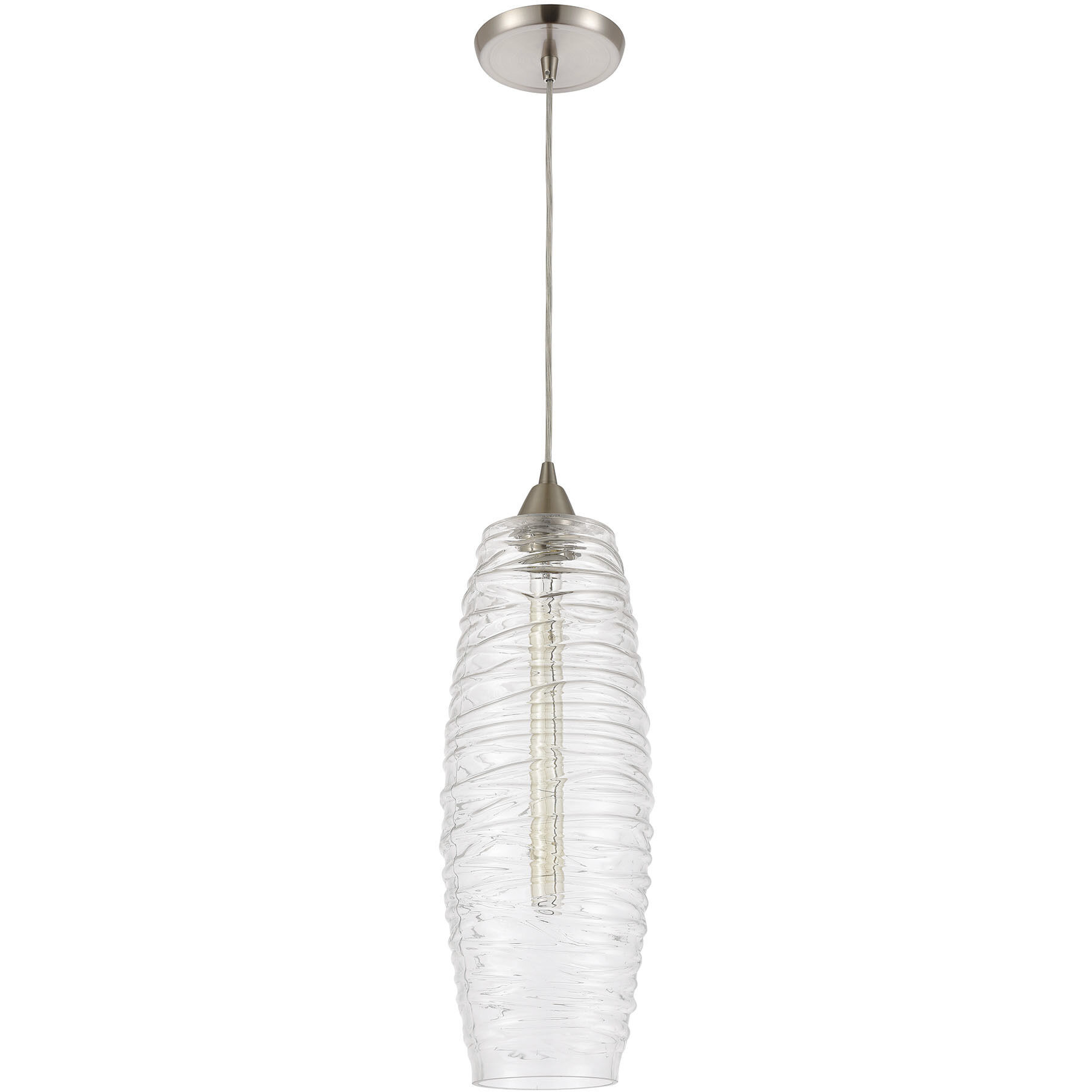 Liz 1 Light 6 inch Satin Nickel Mini Pendant Ceiling Light