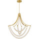 Pearl LED 39.25 inch Legacy Brass Chandelier Ceiling Light