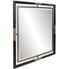 Fitzgerald 48 X 48 inch Black and Brass Mirror, Large