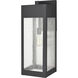 Angus 1 Light 26.25 inch Charcoal with Clear Outdoor Wall Sconce