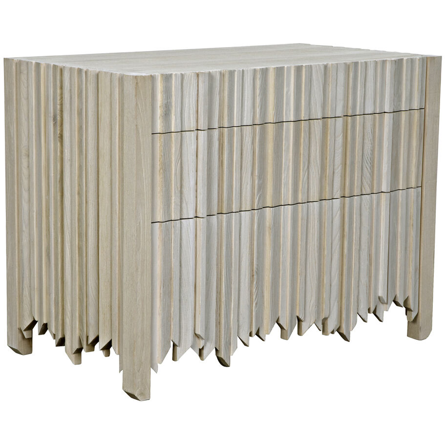 Desdemona Bleached Elm Chest, 3 Drawer