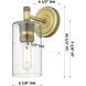 Crown Point Sconce Wall Light in Satin Nickel, Matte White Glass