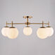Armitage 5 Light 32 inch Muted Brass Semi-Flush Mount Ceiling Light