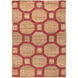 Seaport 63 X 39 inch Camel, Bright Pink Rug