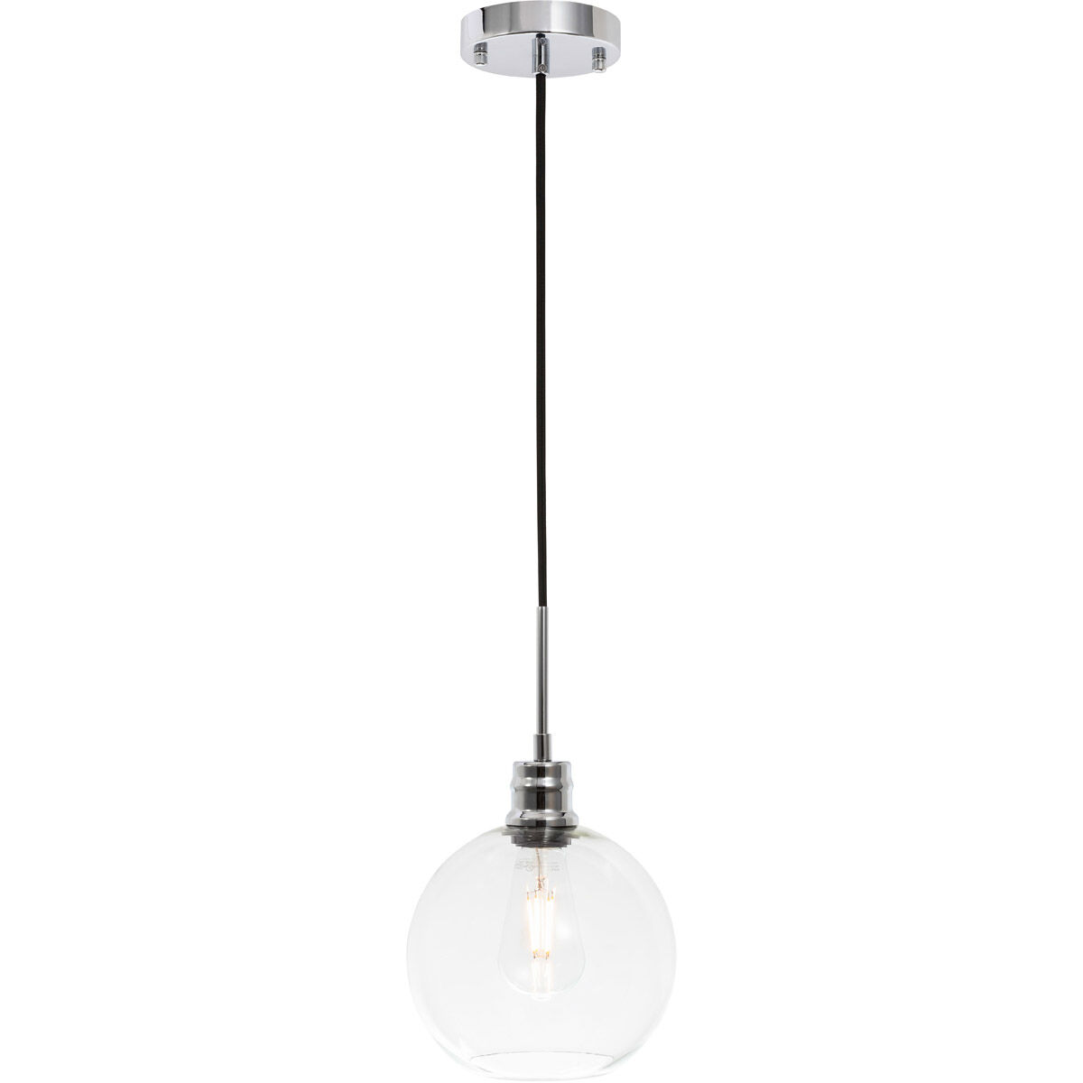 Emett 1 Light 8 inch Chrome Pendant Ceiling Light