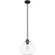 Xidane 1 Light 12 inch Matte Black Pendant Ceiling Light