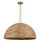 ED Ellen DeGeneres Cay 3 Light 36 inch Burnished Brass Pendant Ceiling Light