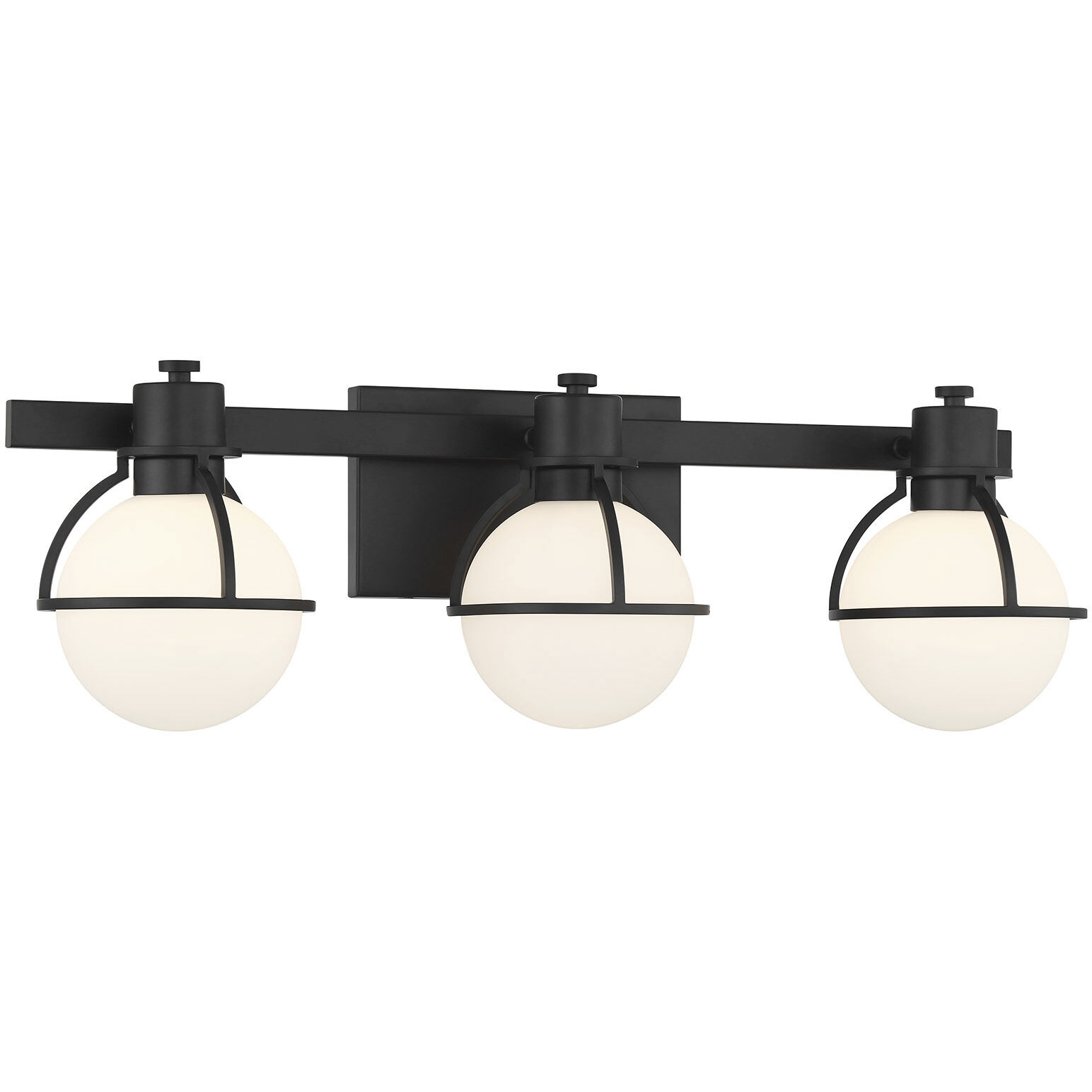 Pierce 3 Light 24 inch Matte Black Bathroom Vanity Light Wall Light