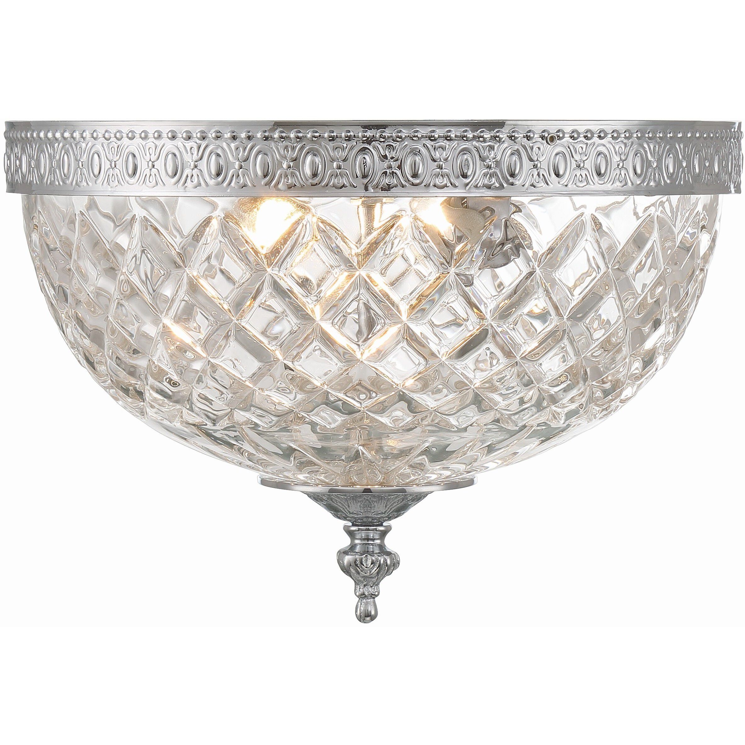 Radley 2 Light 10 inch Polished Chrome Flush Ceiling Light