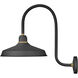 Foundry Classic Outdoor Barn Light in Textured Black, Gooseneck