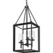Smyth 3 Light 12 inch White Gold Pendant Ceiling Light in Clear Glass, Caged