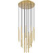 Forest LED 36 inch Modern Gold Chandelier Ceiling Light