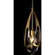 Vaso 1 Light 10.9 inch Modern Brass Pendant Ceiling Light