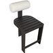Bolster Back 38.5 inch Java Black and Oyster White Outdoor Counter Stool