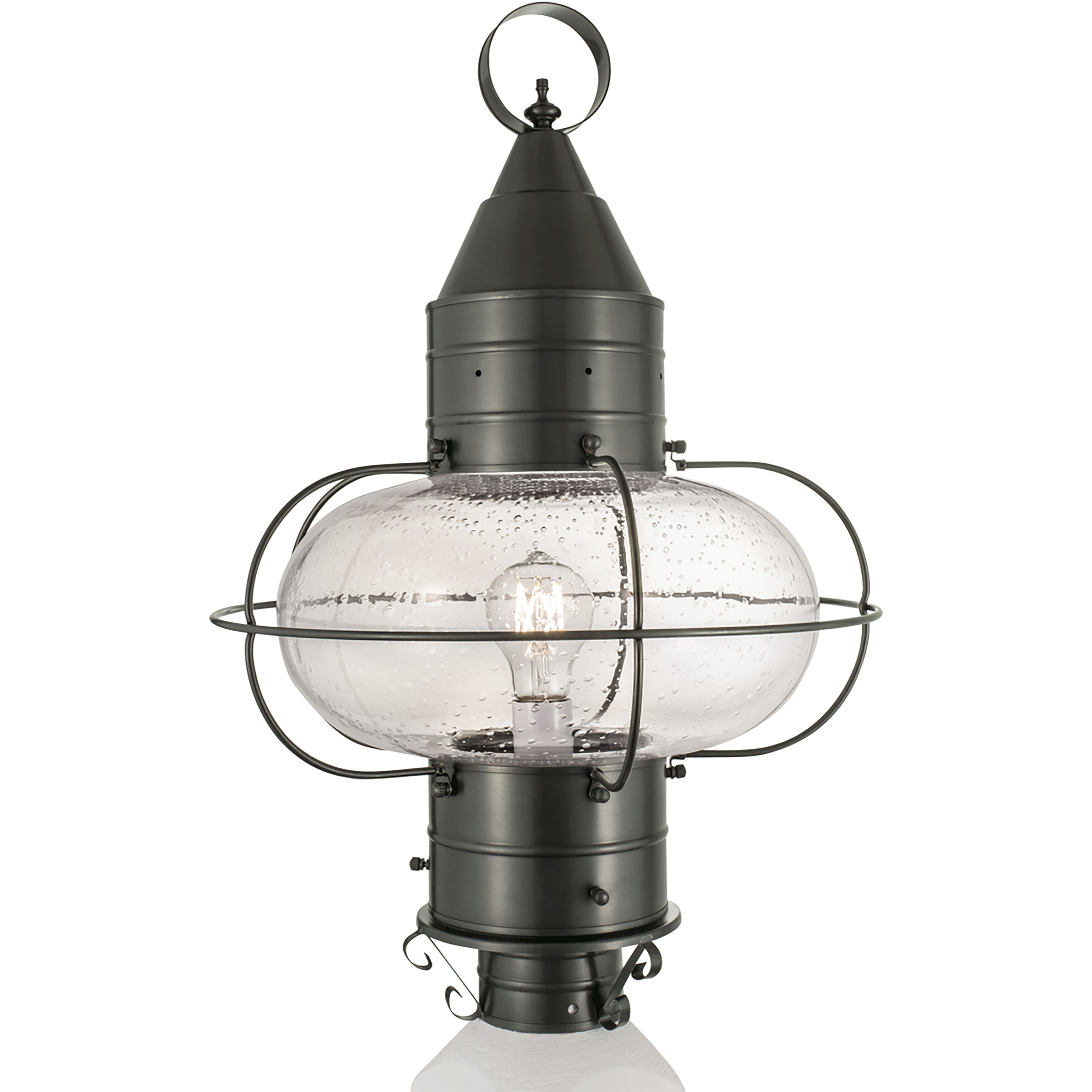 Classic Onion 1 Light 22.5 inch Gun Metal Outdoor Post Light