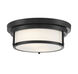 Contemporary 2 Light 13 inch Matte Black Flush Mount Ceiling Light
